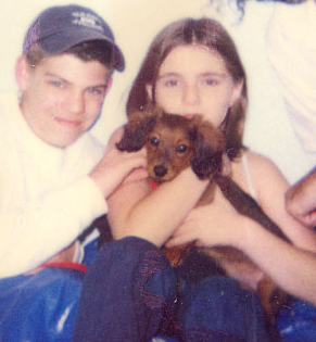 Jon-Micheal and Lauren with Doc (Doc at 11 weeks old)